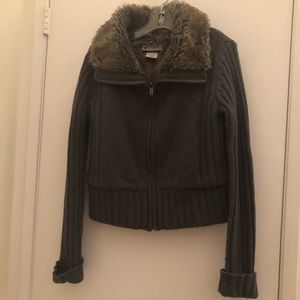 SOLD: Columbia Faux Fur Lined Womens Sweater Size Med